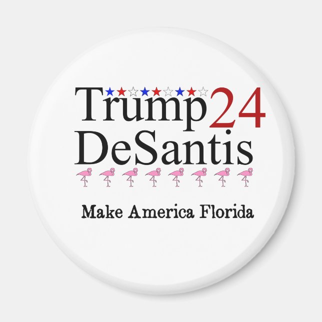 Trump 24 DeSantis Do America Florida Magnet (Framsidan)