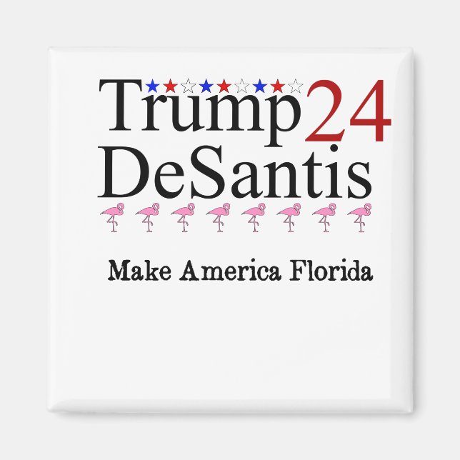 Trump 24 DeSantis Do America Florida Magnet (Framsidan)
