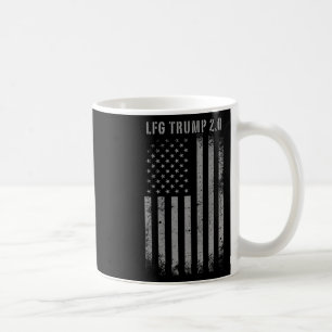 Trump 2.0 American Flagga Trump 47 2nd Term Mega 2 Kaffemugg