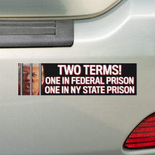 Trump 2 Terms Indicated Prison Anti-Trump 2024 Bildekal