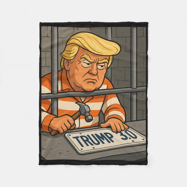 Trump 3.0-licensskyltdesigner 1 fleecefilt (Framsidan)