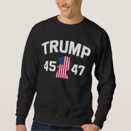 Trump 45 47 2024 President Lång Ärmad Tröja