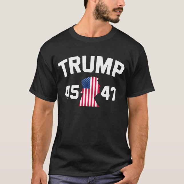 Trump 45 47 2024 President T Shirt (Framsida)