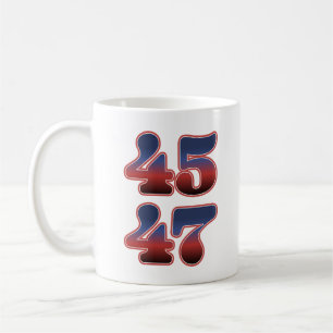 Trump 45 47 Amerika 2024 Val 47:e talman Kaffemugg