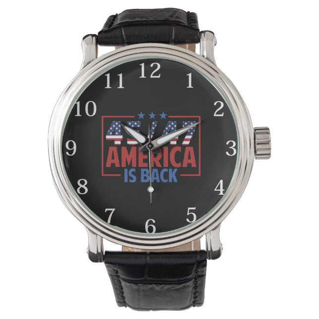 Trump 45-47 Amerika är tillbaka Armbandsur (Framsida)