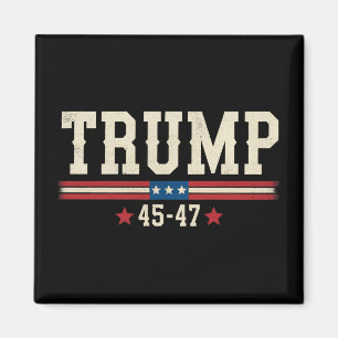 Trump 45 47 Amerikansk USA Flagga Retro Vintage Magnet