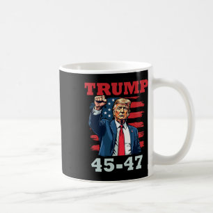 Trump 45-47, fet presidentdesign för trumfupplösni kaffemugg