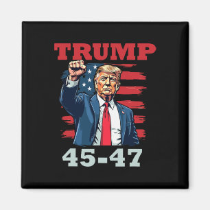 Trump 45-47, fet presidentdesign för trumfupplösni magnet