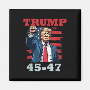 Trump 45-47, fet presidentdesign för trumfupplösni magnet