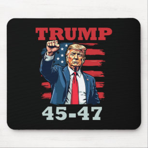 Trump 45-47, fet presidentdesign för trumfupplösni musmatta
