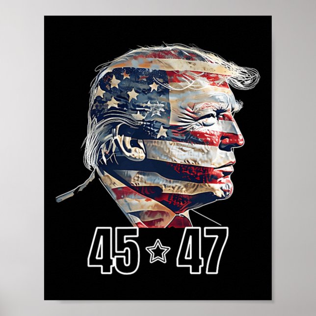 Trump 45 47 Invigurat till presidentvalsvinnare Poster (Framsidan)