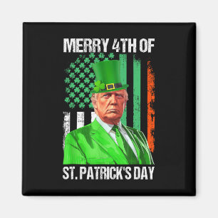 Trump 45 47 Leprechaun-hatt Glad 4:e St Patrick Magnet