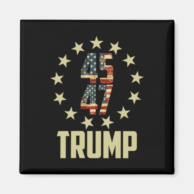 Trump 45 47 Mega Potus Magnet (Framsidan)