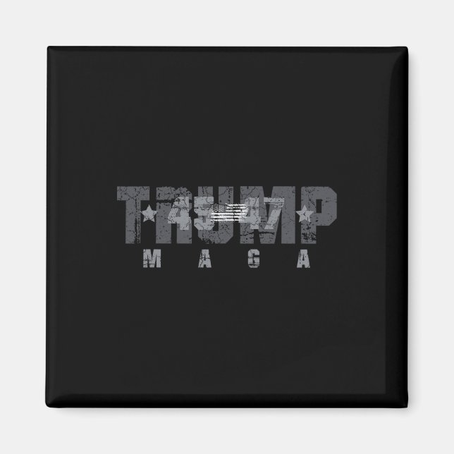 Trump 45-47 Mega Us Flagga 2024 Presidentval 2024 Magnet (Framsidan)