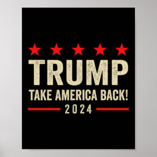 Trump 45 47 (på baksidan) Ta Amerika tillbaka USA- Poster