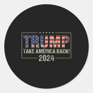 Trump 45 47 (på Byck) Ta America Ck Usa Trump 20 Runt Klistermärke