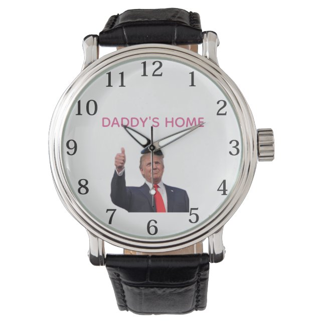 Trump 45-47 Pappas hemma  Armbandsur (Framsida)