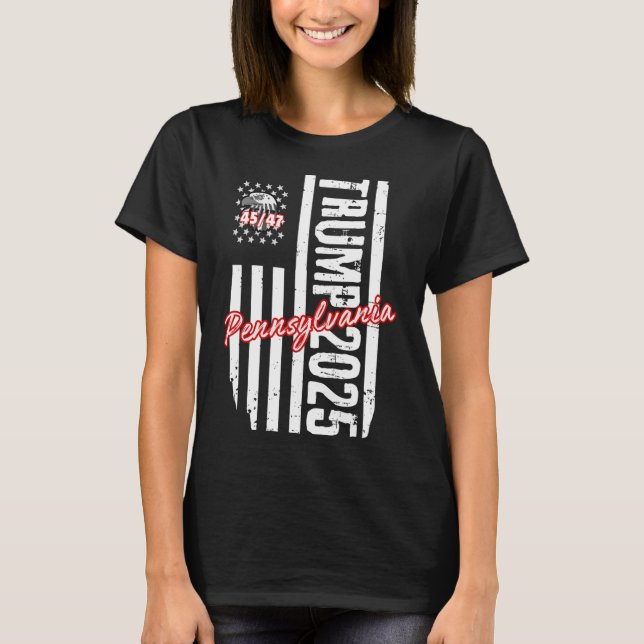 Trump 45 47 Pennsylvania Manar Women Youth Gifts T Shirt (Framsida)