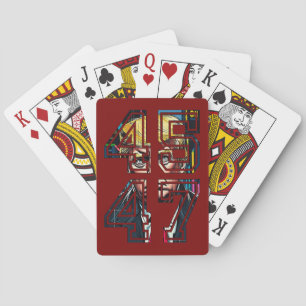 Trump 45 47   Pop Art   Amerikansk president Casinokort