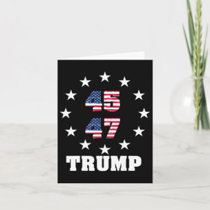 Trump 45 47 President USA Flagga 2024 2025 Vinnare Kort