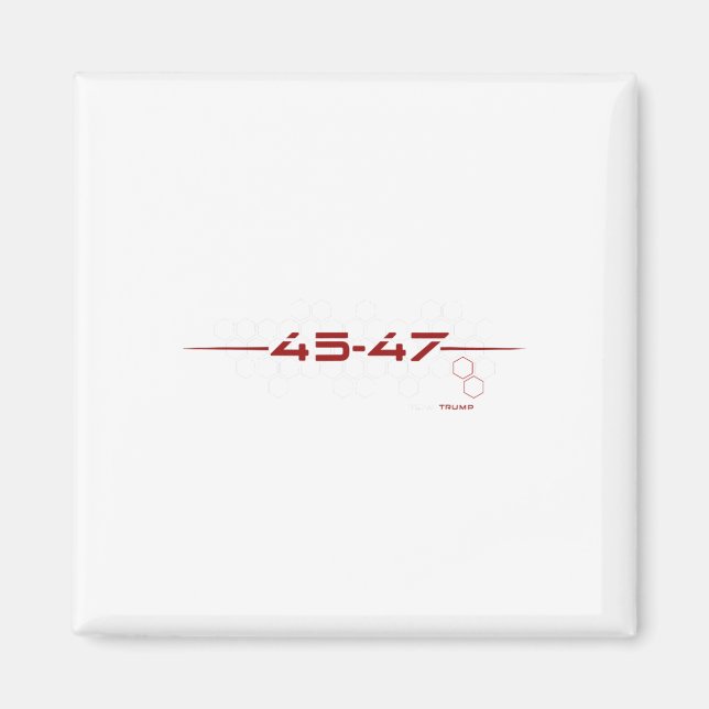 Trump 45 47 Retro Futuristiska Design Magnet (Framsidan)