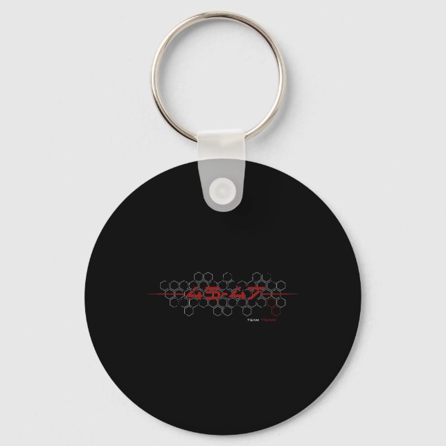 Trump 45 47 Retro Futuristiska Design Nyckelring (Framsida)