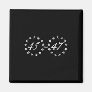 Trump 45 47 Ring av stjärnor Magnet