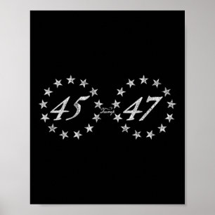 Trump 45 47 Ring av stjärnor Poster