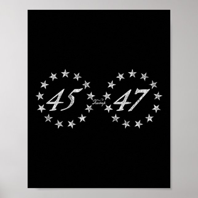 Trump 45 47 Ring av stjärnor Poster (Framsidan)