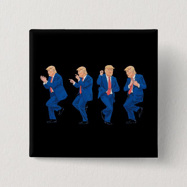 Trump 45 47 Rolig Dans Dansar USA President Knapp (Framsida)
