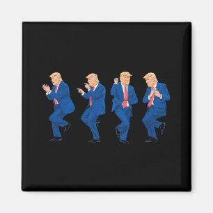 Trump 45 47 Rolig Dans Dansar USA President Magnet
