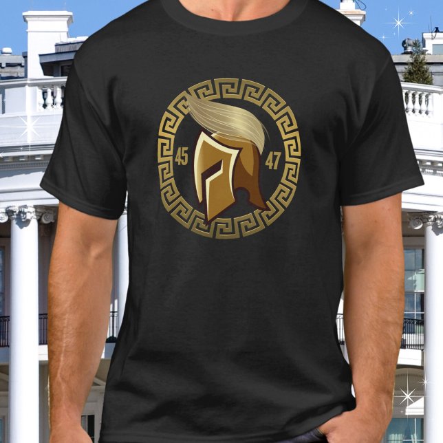 Trump 45-47 Spartan T Shirt (Available in men's, women's, kid's, and multiple types of apparel, sizes and colors. )
