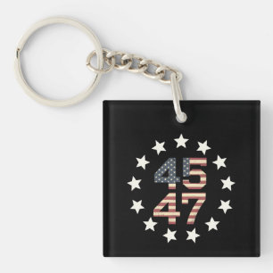 Trump 45 47 stjärnor Vintage USA amerikansk flagga