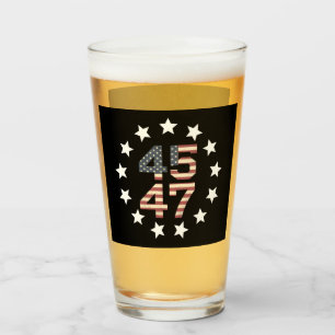 Trump 45 47 stjärnor Vintage USA amerikansk flagga Glaskopp
