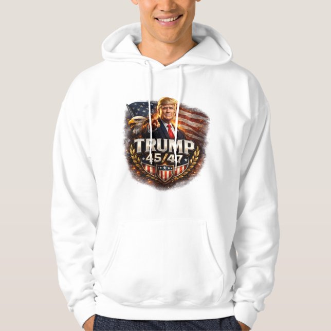 Trump 45/47 Tröja Hoodie (Framsida)