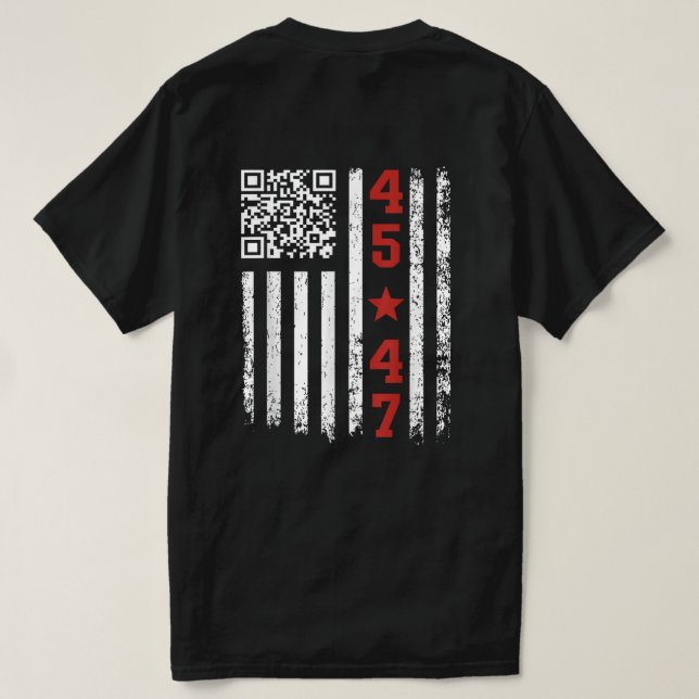 Trump 45/47 Trump Dancing Code T Shirt (Design baksida)