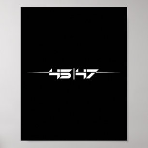 Trump 45 47 Trump Retro Futuristisk Poster