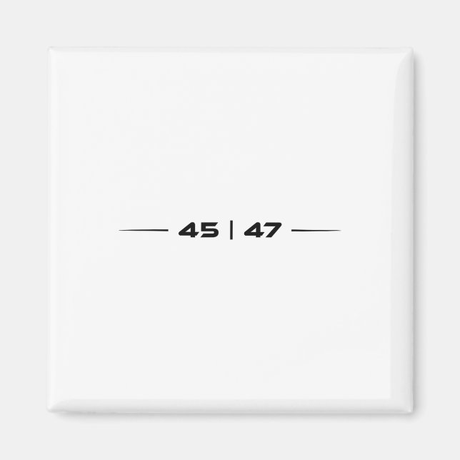 Trump 45 47 Trump Retro Futuristiska Design Magnet (Framsidan)