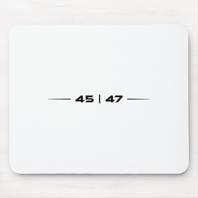 Trump 45 47 Trump Retro Futuristiska Design Musmatta (Framsidan)