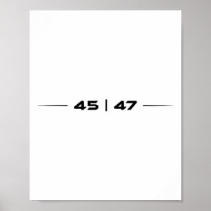 Trump 45 47 Trump Retro Futuristiska Design Poster