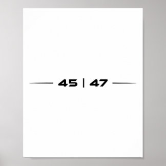 Trump 45 47 Trump Retro Futuristiska Design Poster