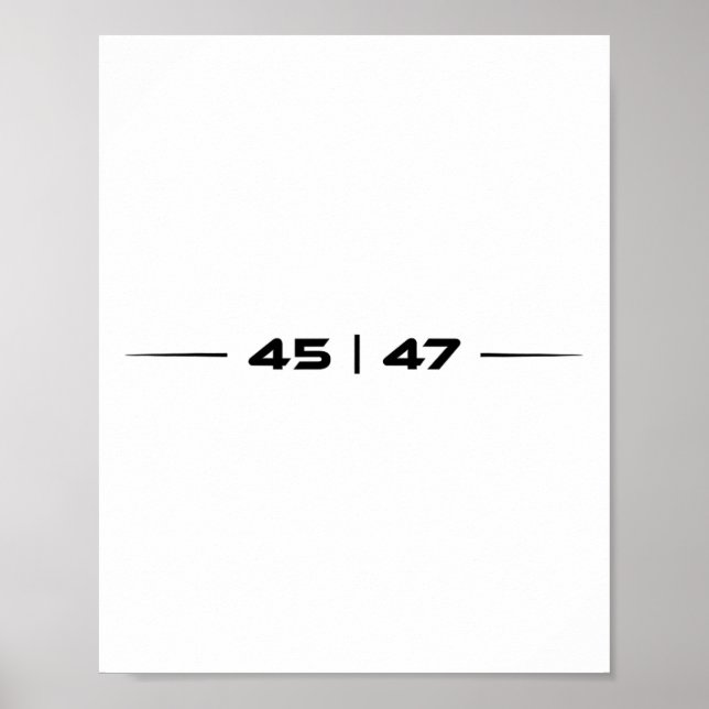 Trump 45 47 Trump Retro Futuristiska Design Poster (Framsidan)