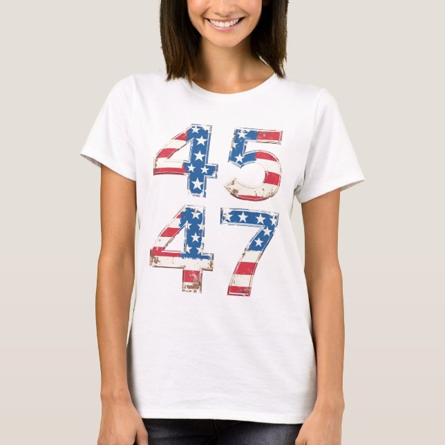 Trump 45 47 Tshirt T Shirt (Framsida)