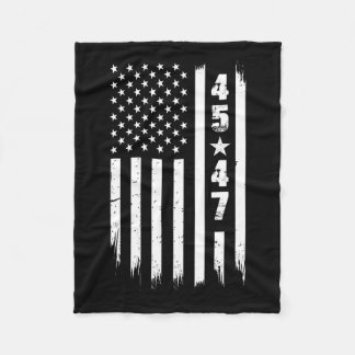 Trump 45 47 USA flagga Fleecefilt