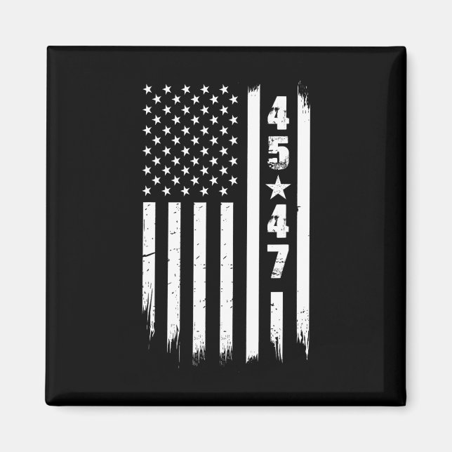 Trump 45 47 USA flagga Magnet (Framsidan)