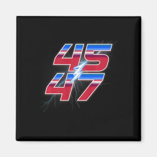 Trump 45 47 Valsegrande Tävla Logotyp Stil Magnet