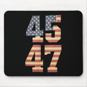 Trump 45 47 Vintage Amerika USA Flagga Musmatta
