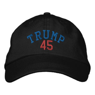 TRUMP 45 BLACK CAP BRODERAD KEPS