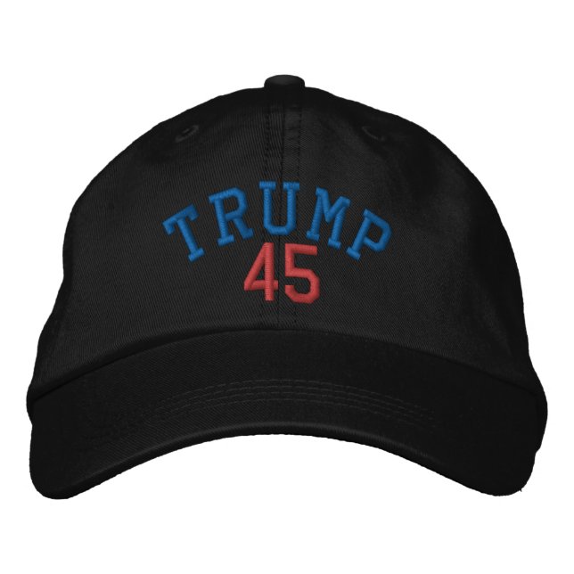 TRUMP 45 BLACK CAP BRODERAD KEPS (Framsida)