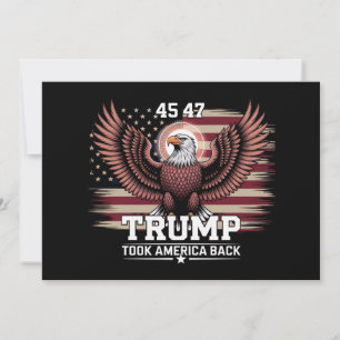 Trump 45:e flagg President 2025 Örn Amerika  Inbjudningar